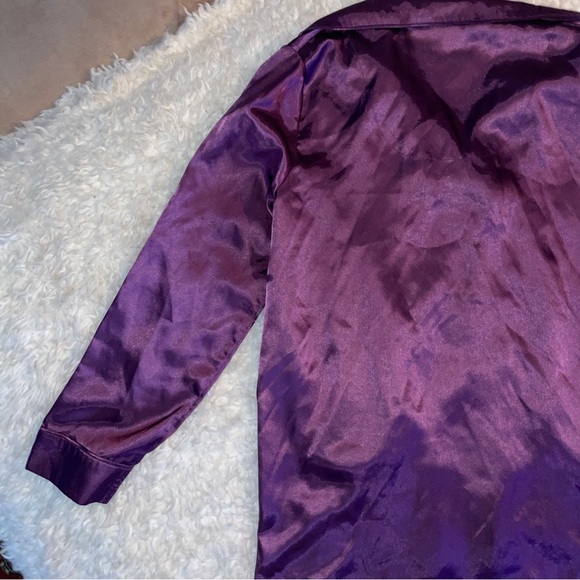 Pajamagram Satin Pajama Set Purple Ultra Soft sz Small - Picture 13 of 15